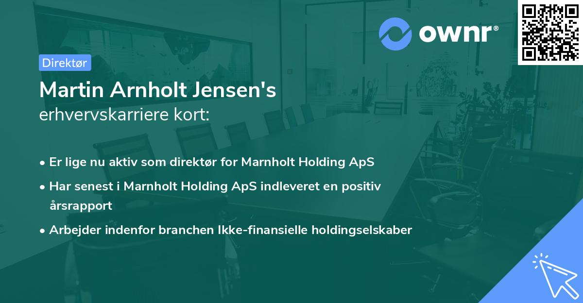 Martin Arnholt Jensen's erhvervskarriere kort