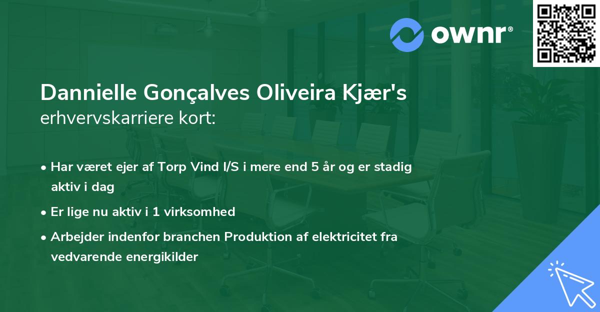 Dannielle Gonçalves Oliveira Kjær's erhvervskarriere kort