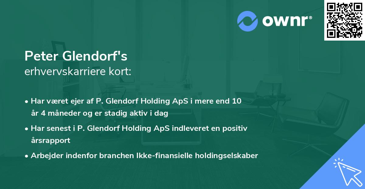 Peter Glendorf's erhvervskarriere kort