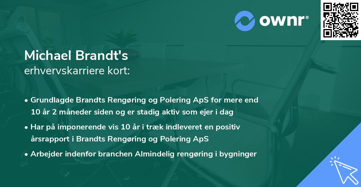 Michael Brandt's erhvervskarriere kort
