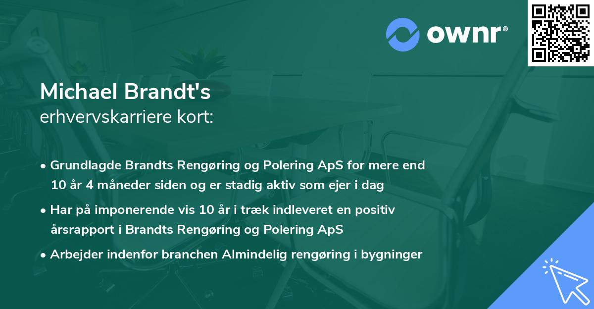 Michael Brandt's erhvervskarriere kort