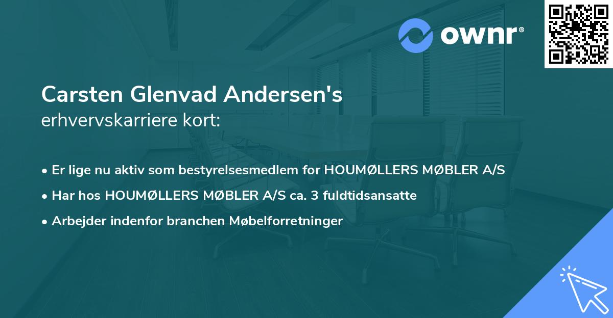 Carsten Glenvad Andersen's erhvervskarriere kort