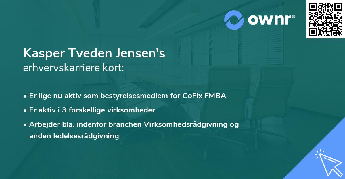 Kasper Tveden Jensen's erhvervskarriere kort