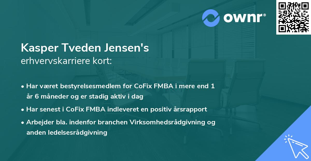 Kasper Tveden Jensen's erhvervskarriere kort