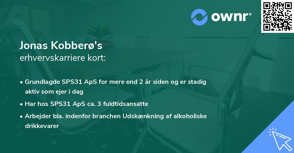 Jonas Kobberø's erhvervskarriere kort