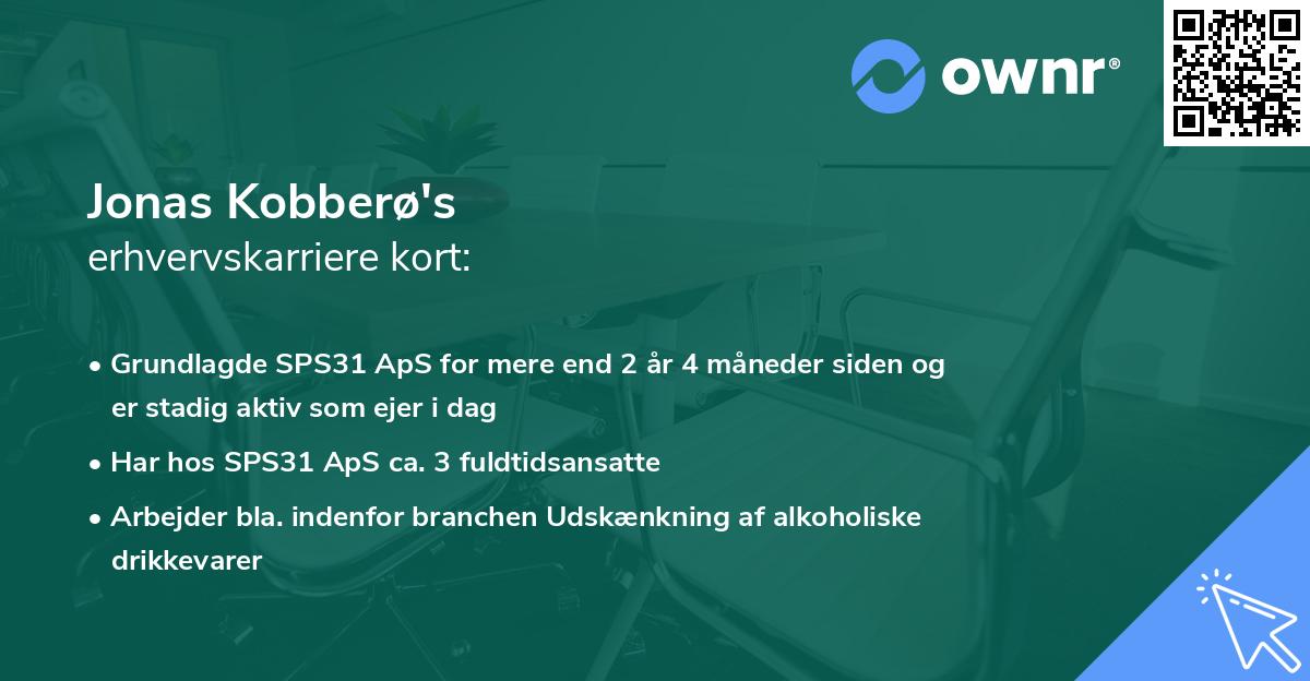 Jonas Kobberø's erhvervskarriere kort