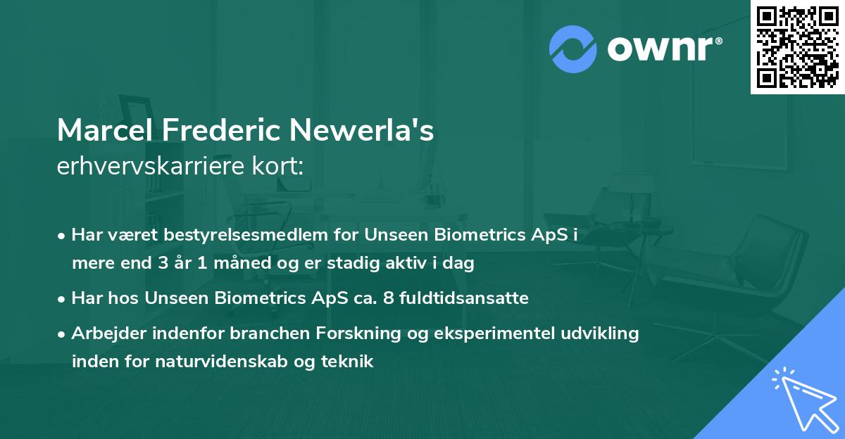 Marcel Frederic Newerla's erhvervskarriere kort