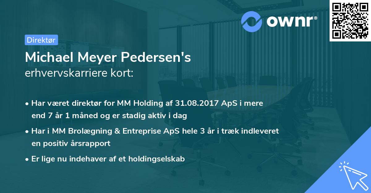 Michael Meyer Pedersen's erhvervskarriere kort