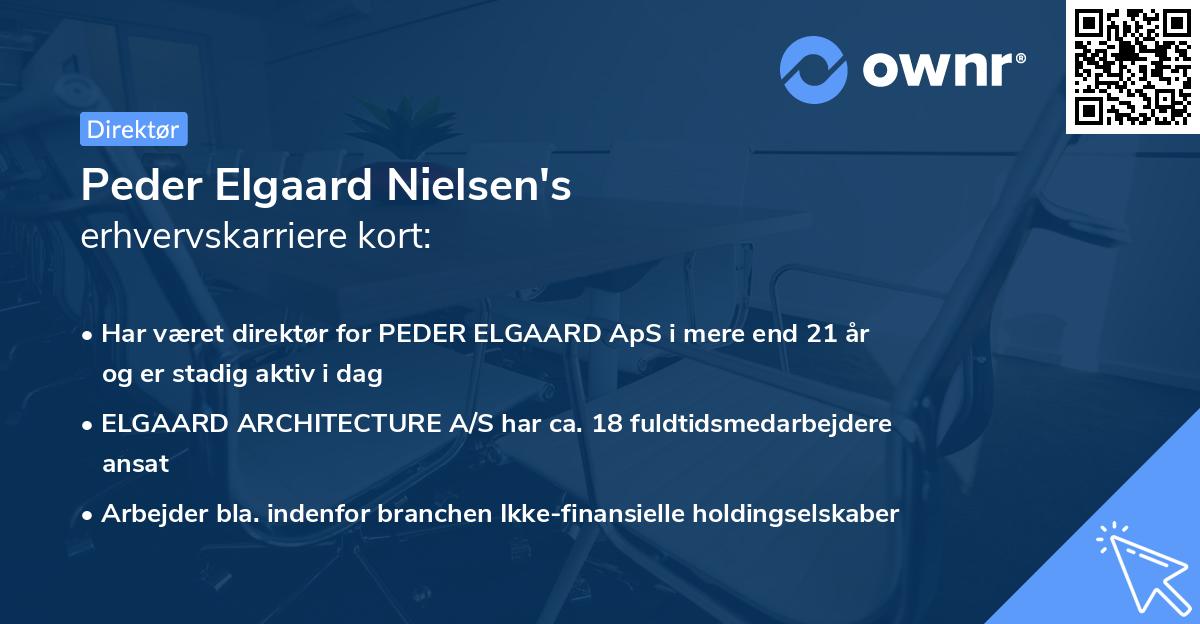 Peder Elgaard Nielsen's erhvervskarriere kort