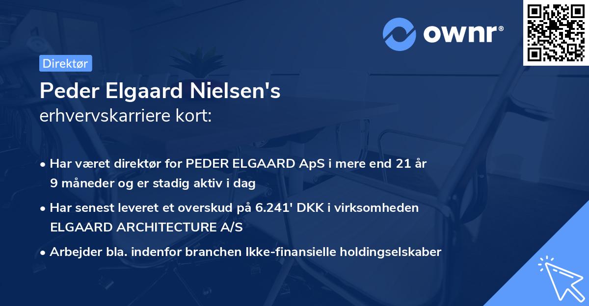 Peder Elgaard Nielsen's erhvervskarriere kort