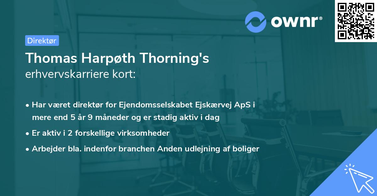 Thomas Harpøth Thorning's erhvervskarriere kort