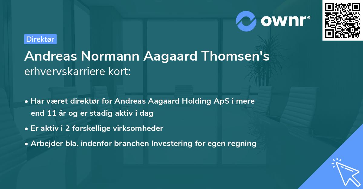 Andreas Normann Aagaard Thomsen's erhvervskarriere kort