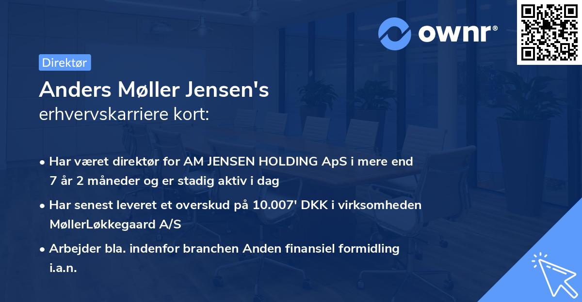 Anders Møller Jensen's erhvervskarriere kort
