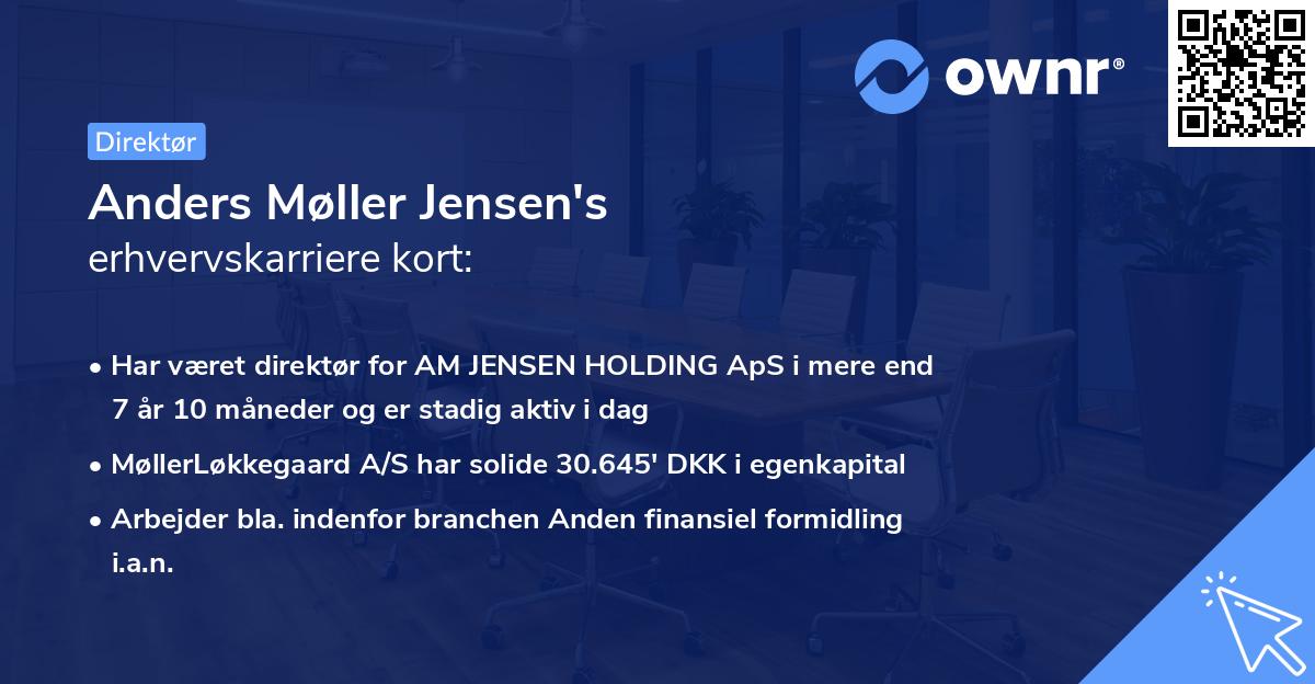 Anders Møller Jensen's erhvervskarriere kort