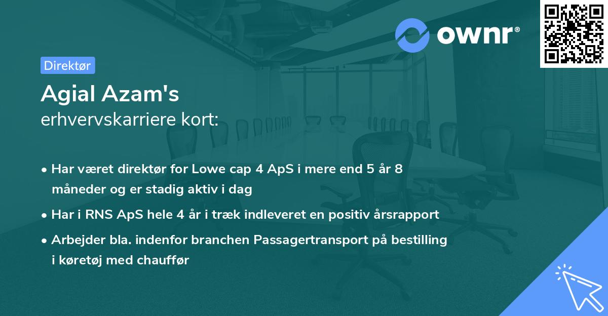 Agial Azam's erhvervskarriere kort