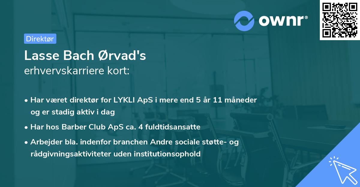 Lasse Bach Ørvad's erhvervskarriere kort
