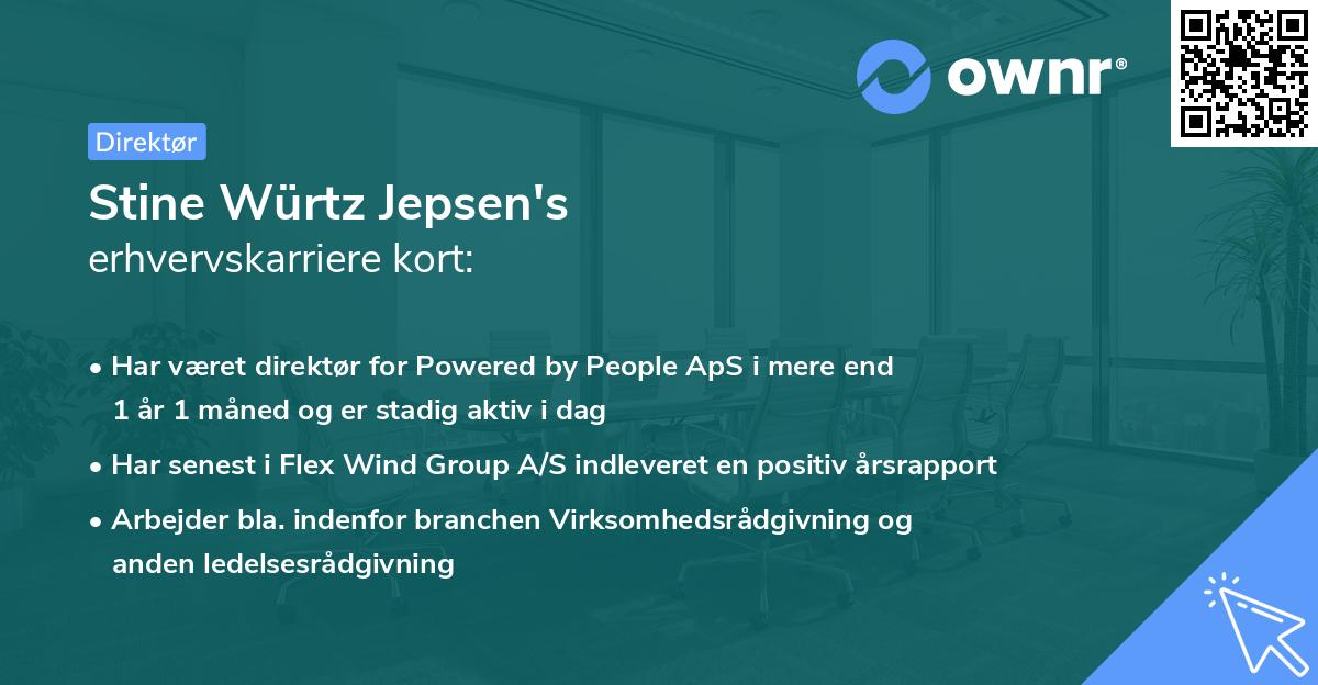 Stine Würtz Jepsen's erhvervskarriere kort