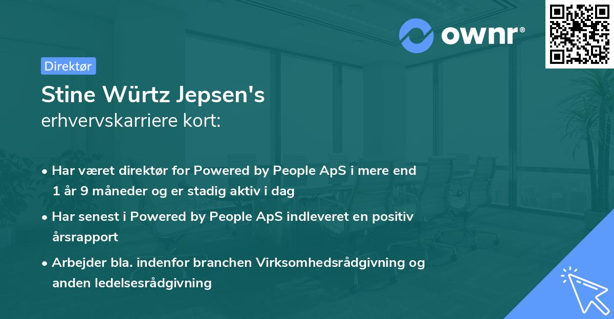 Stine Würtz Jepsen's erhvervskarriere kort