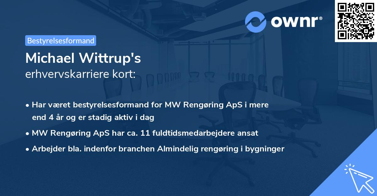 Michael Wittrup's erhvervskarriere kort