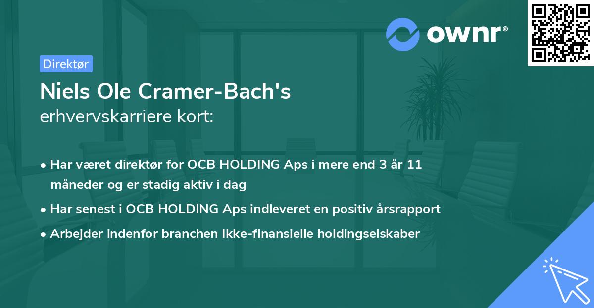 Niels Ole Cramer-Bach's erhvervskarriere kort