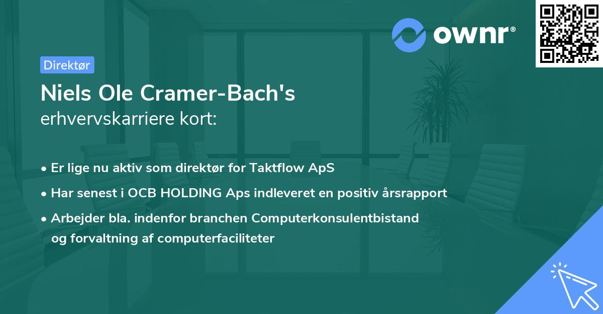 Niels Ole Cramer-Bach's erhvervskarriere kort