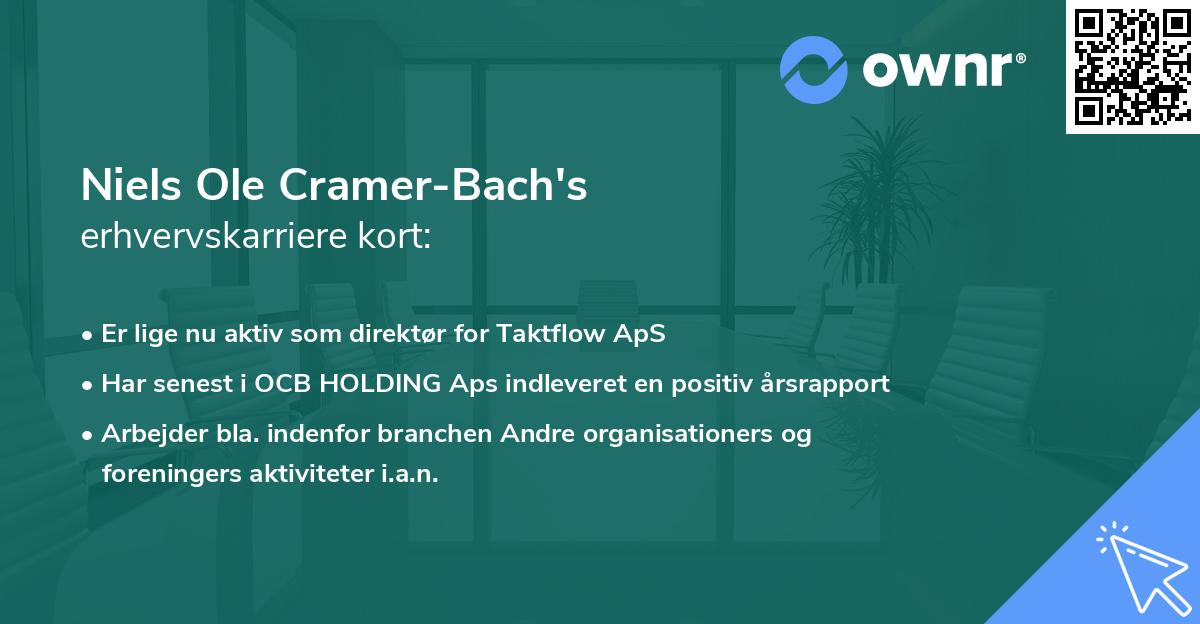 Niels Ole Cramer-Bach's erhvervskarriere kort