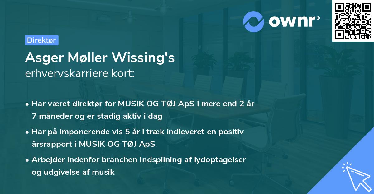 Asger Møller Wissing's erhvervskarriere kort