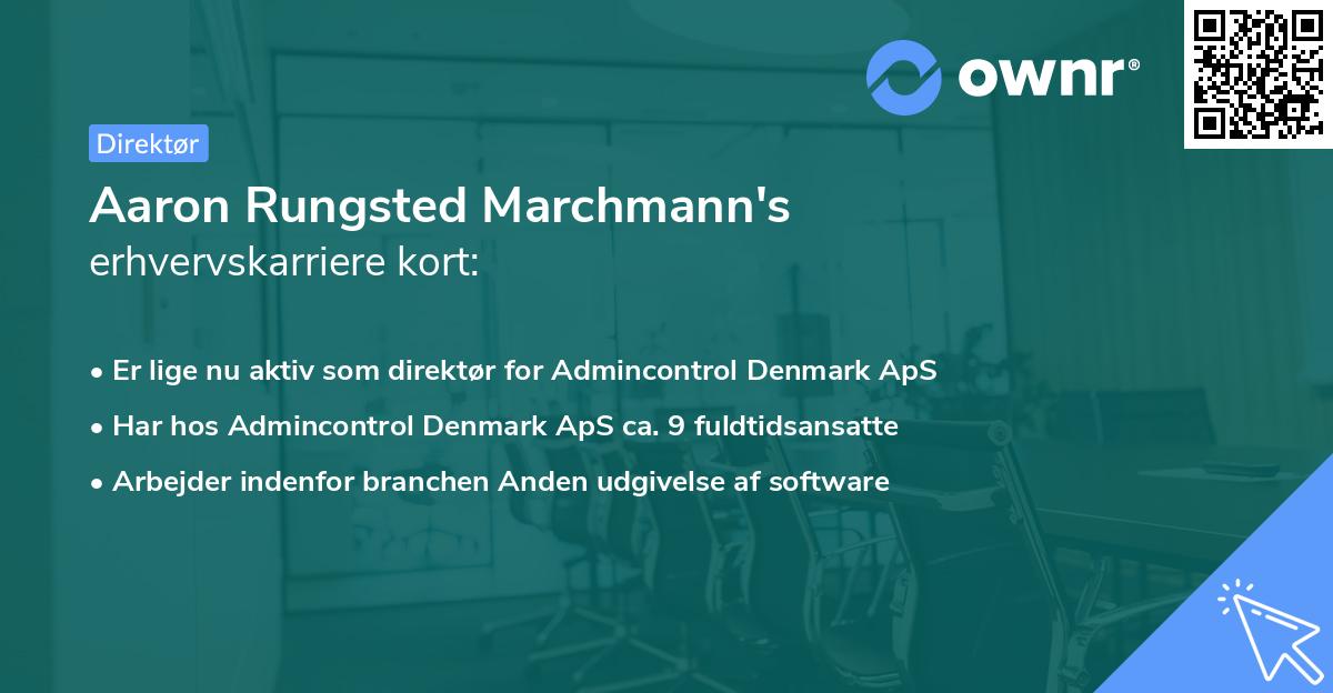Aaron Rungsted Marchmann's erhvervskarriere kort