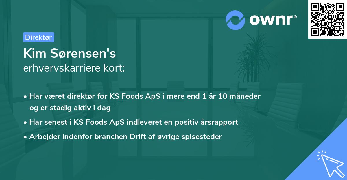 Kim Sørensen's erhvervskarriere kort