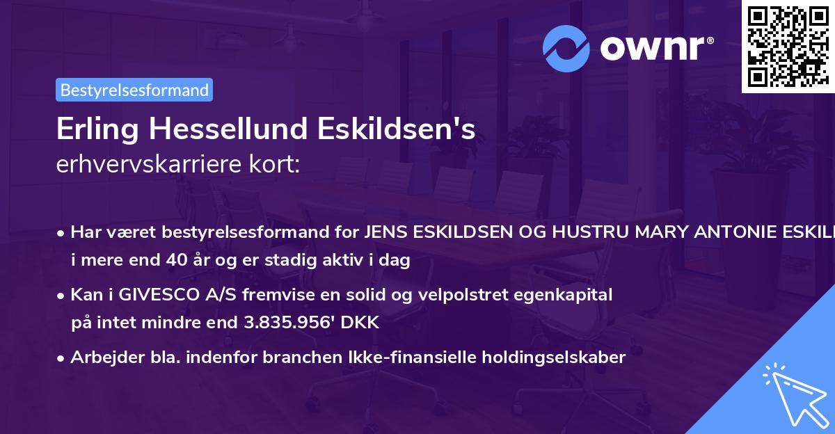 Erling Hessellund Eskildsen's erhvervskarriere kort