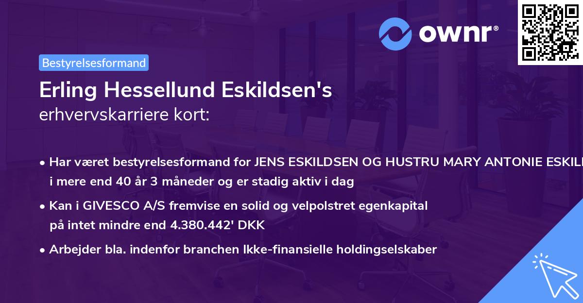 Erling Hessellund Eskildsen's erhvervskarriere kort