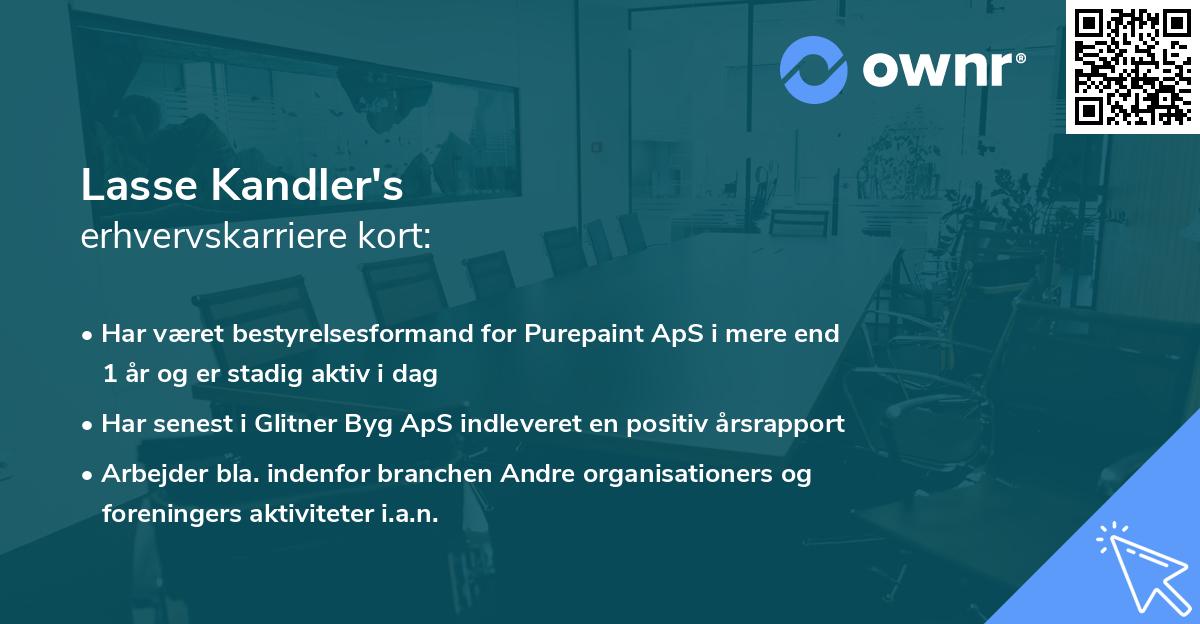 Lasse Kandler's erhvervskarriere kort