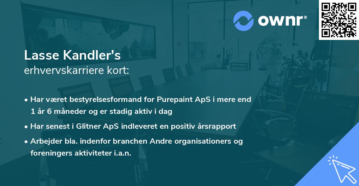 Lasse Kandler's erhvervskarriere kort