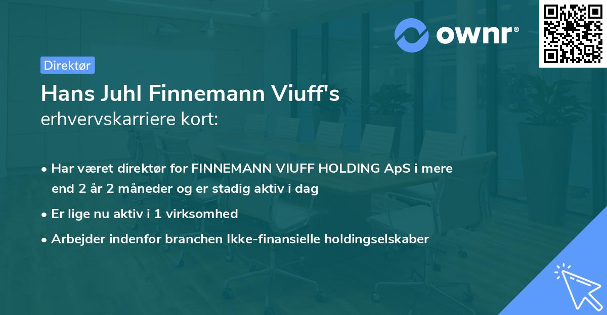 Hans Juhl Finnemann Viuff's erhvervskarriere kort