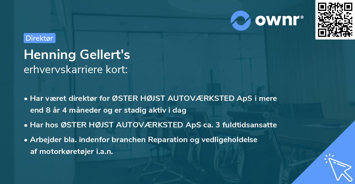 Henning Gellert's erhvervskarriere kort