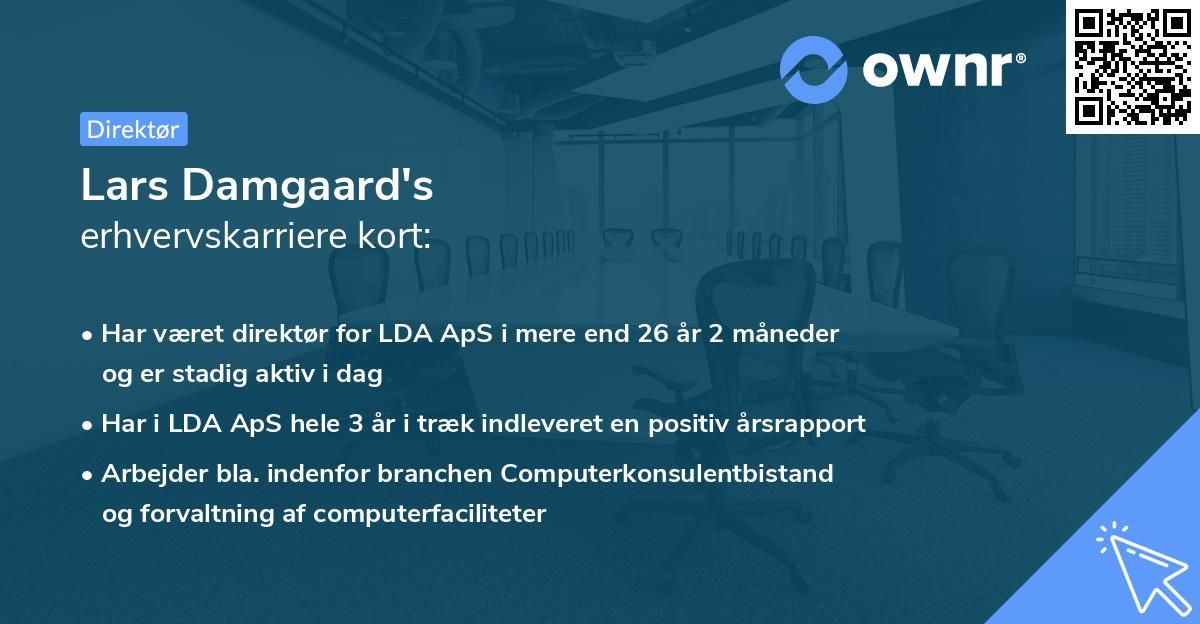 Lars Damgaard's erhvervskarriere kort