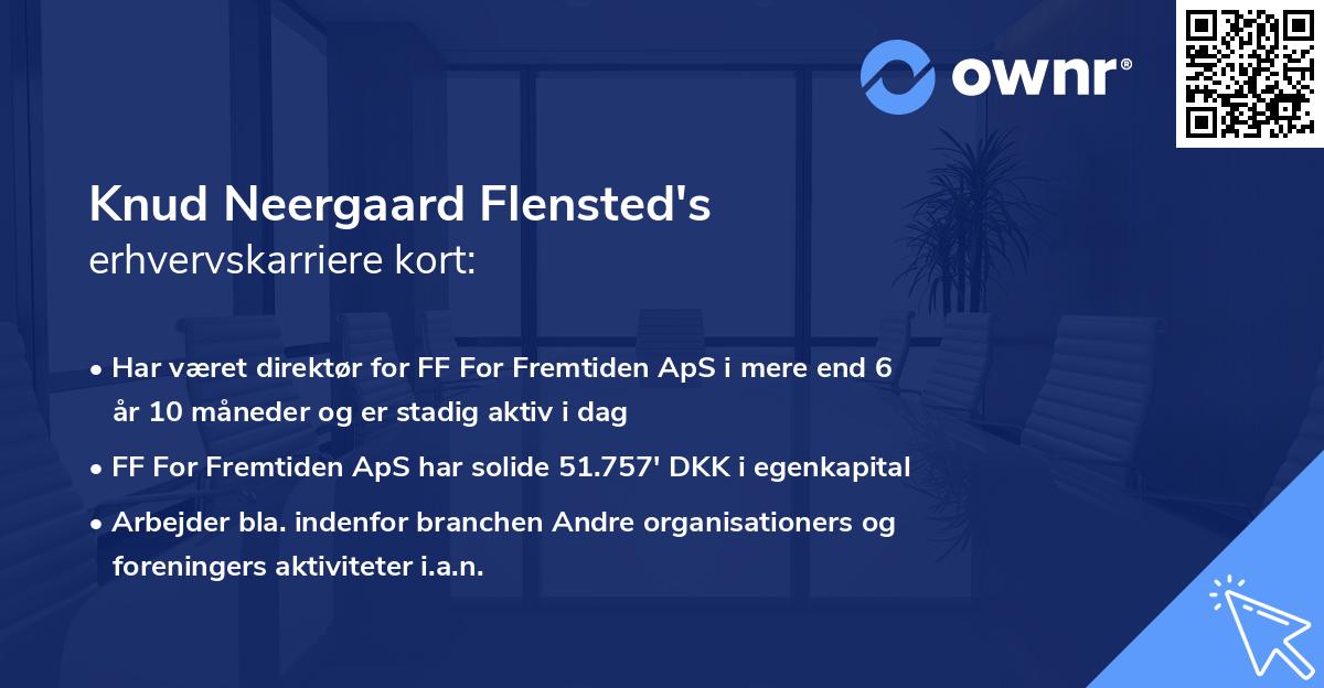Knud Neergaard Flensted's erhvervskarriere kort