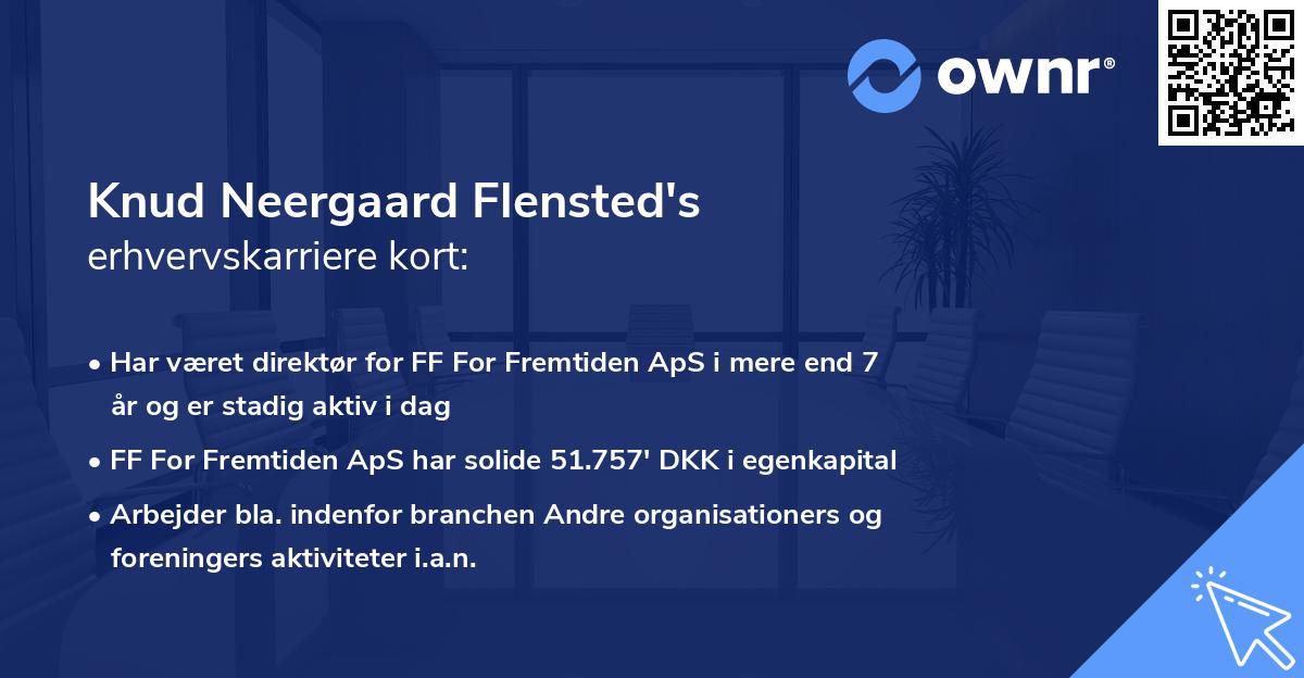 Knud Neergaard Flensted's erhvervskarriere kort