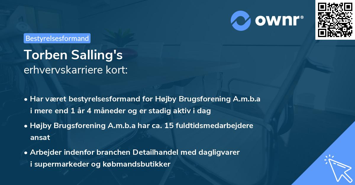 Torben Salling's erhvervskarriere kort