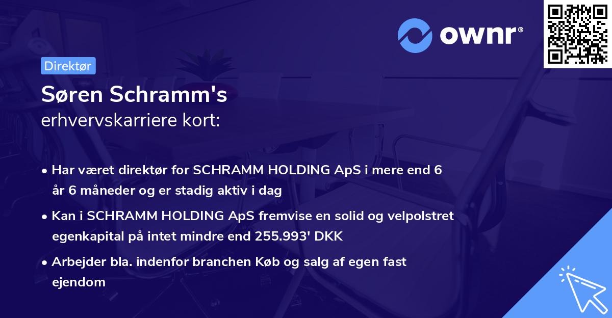 Søren Schramm's erhvervskarriere kort