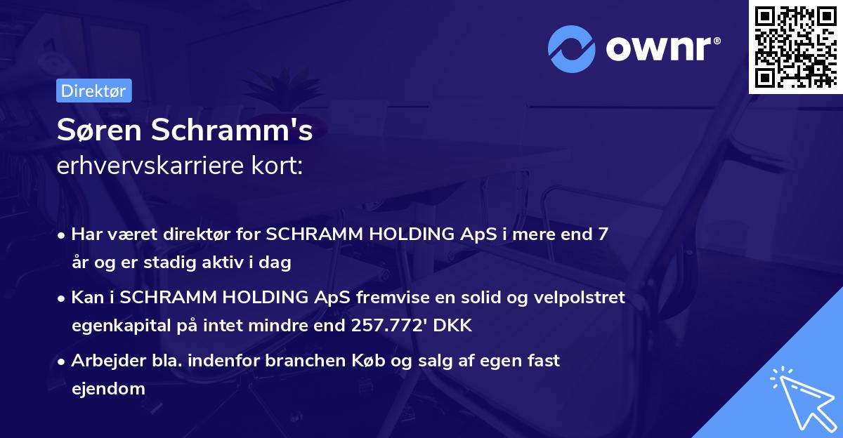 Søren Schramm's erhvervskarriere kort