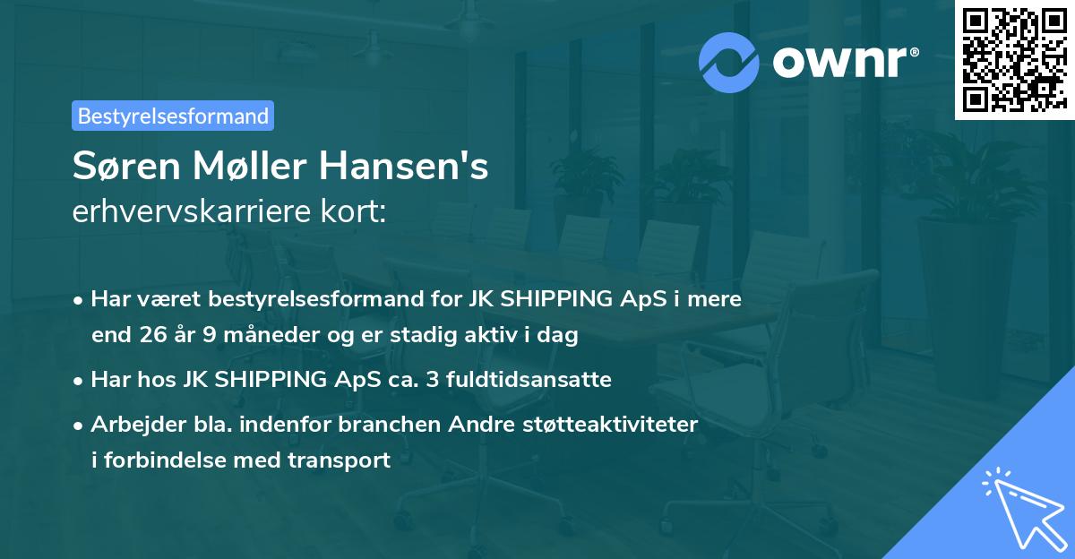 Søren Møller Hansen's erhvervskarriere kort