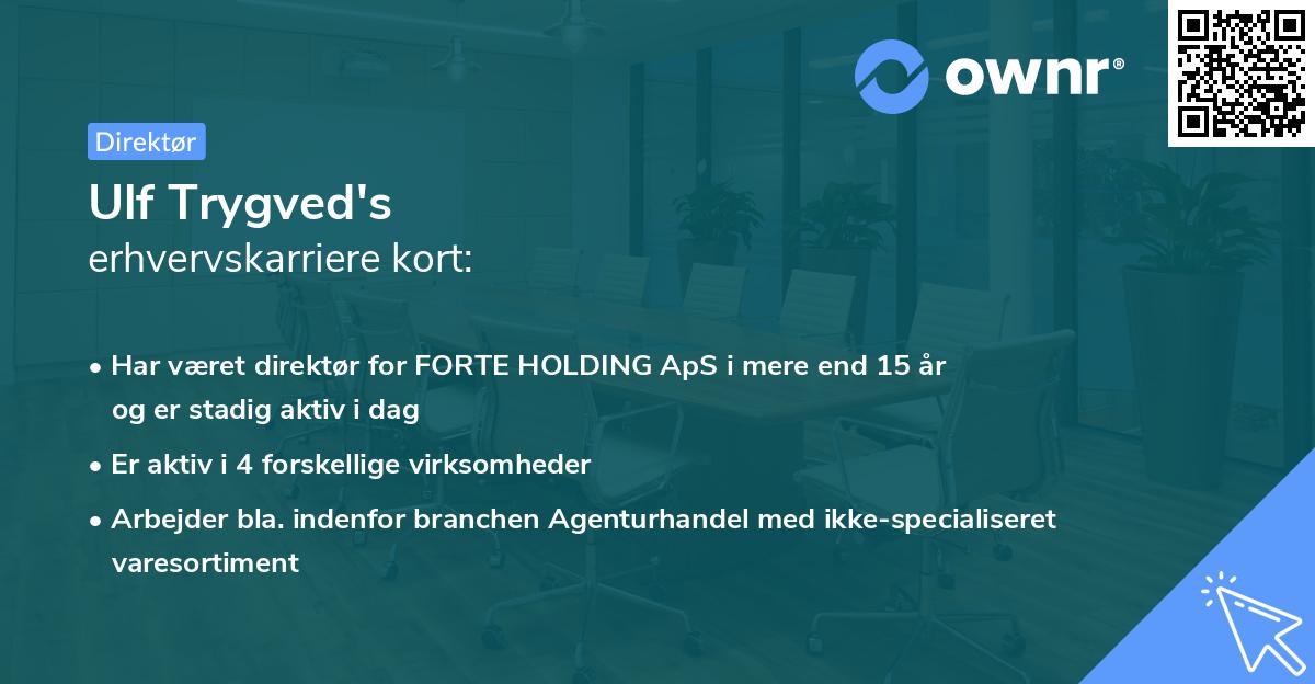 Ulf Trygved's erhvervskarriere kort