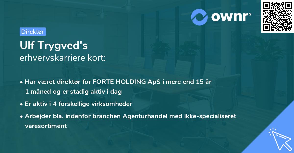 Ulf Trygved's erhvervskarriere kort