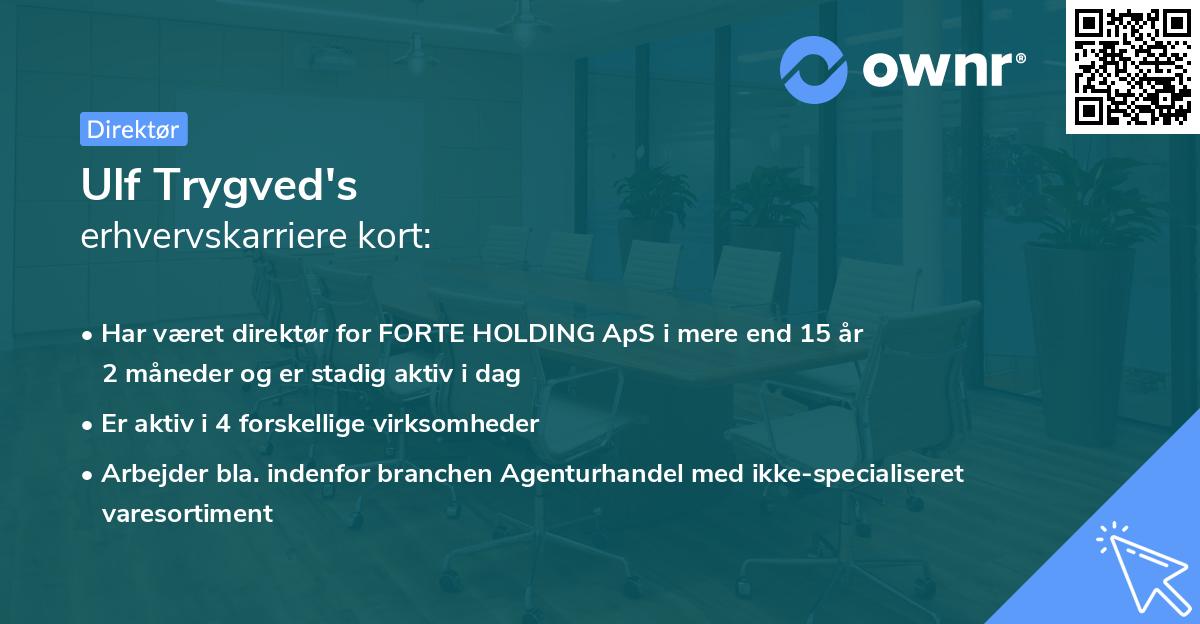 Ulf Trygved's erhvervskarriere kort