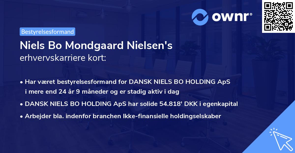 Niels Bo Mondgaard Nielsen's erhvervskarriere kort