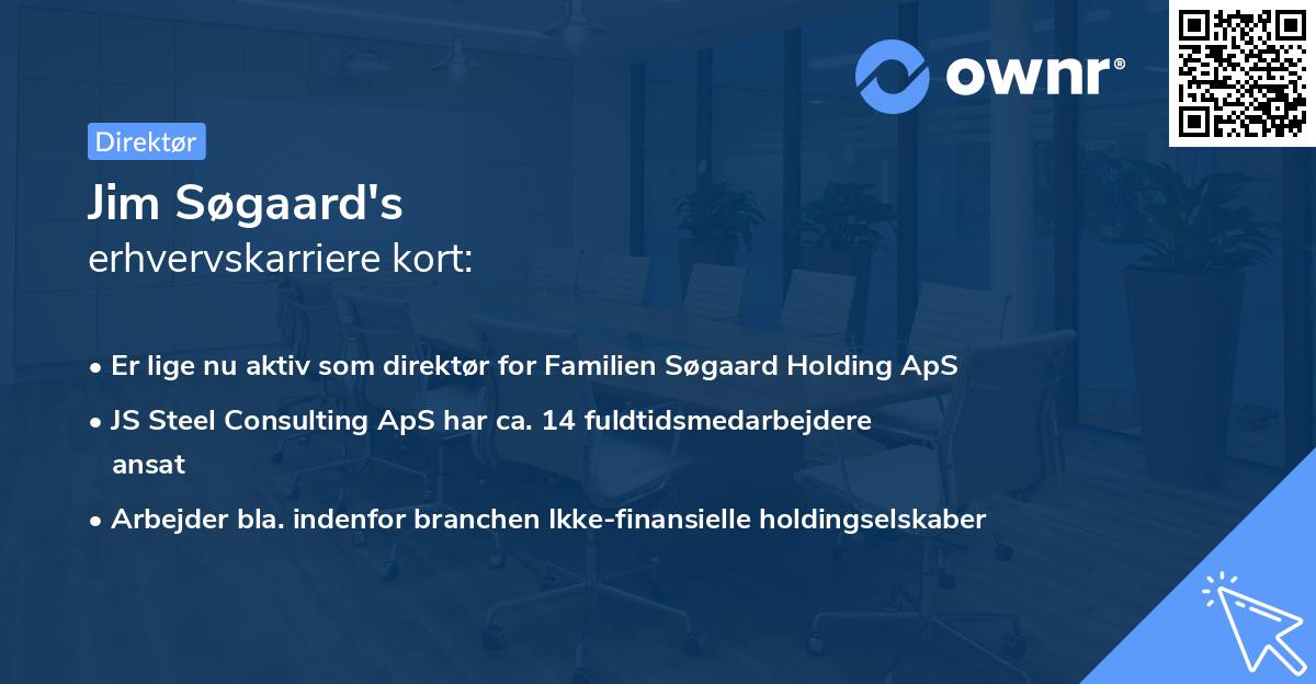 Jim Søgaard's erhvervskarriere kort