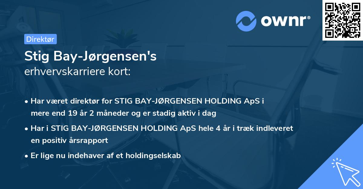 Stig Bay-Jørgensen's erhvervskarriere kort