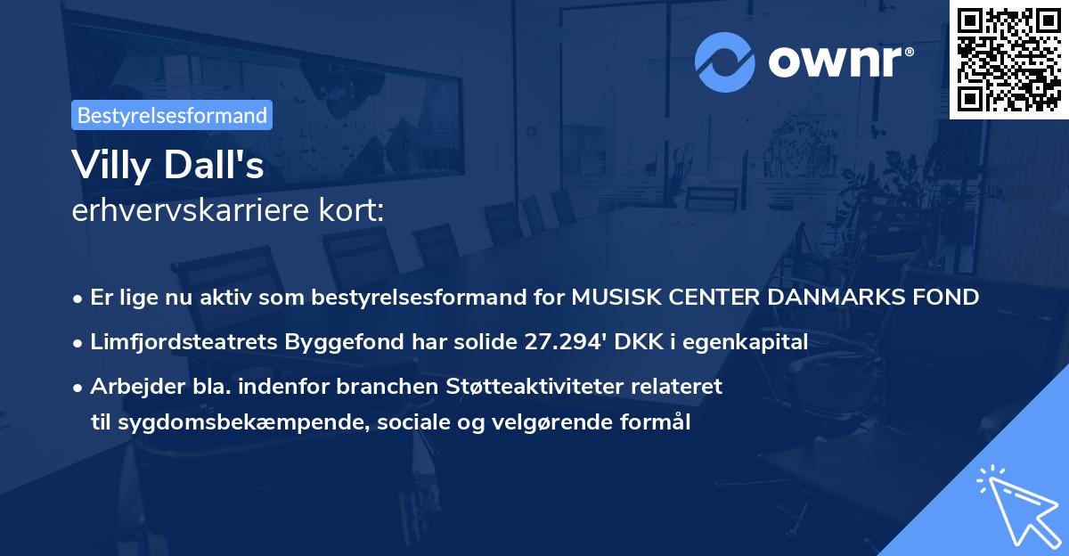 Villy Dall's erhvervskarriere kort