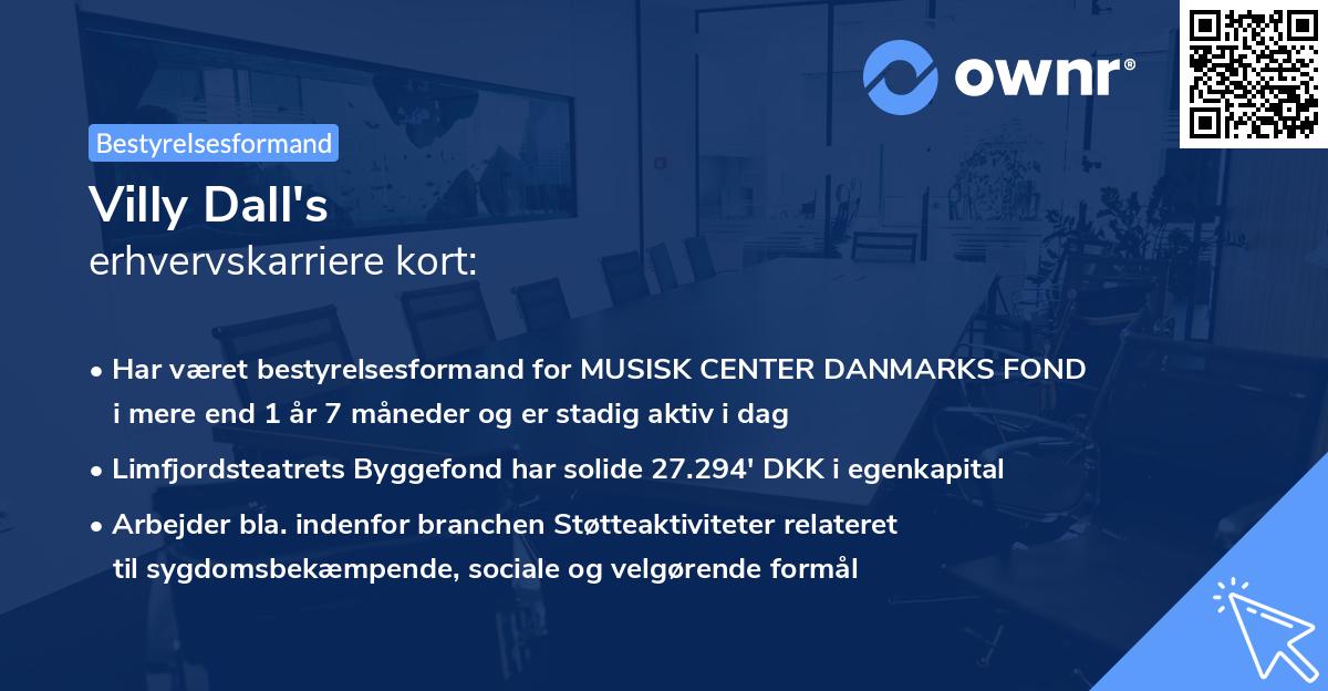 Villy Dall's erhvervskarriere kort